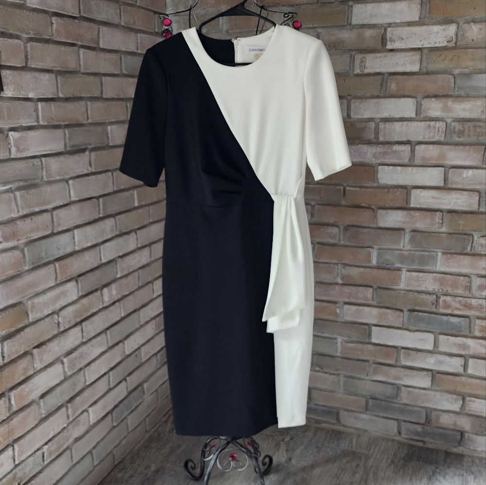 Elegant Black and White Dress